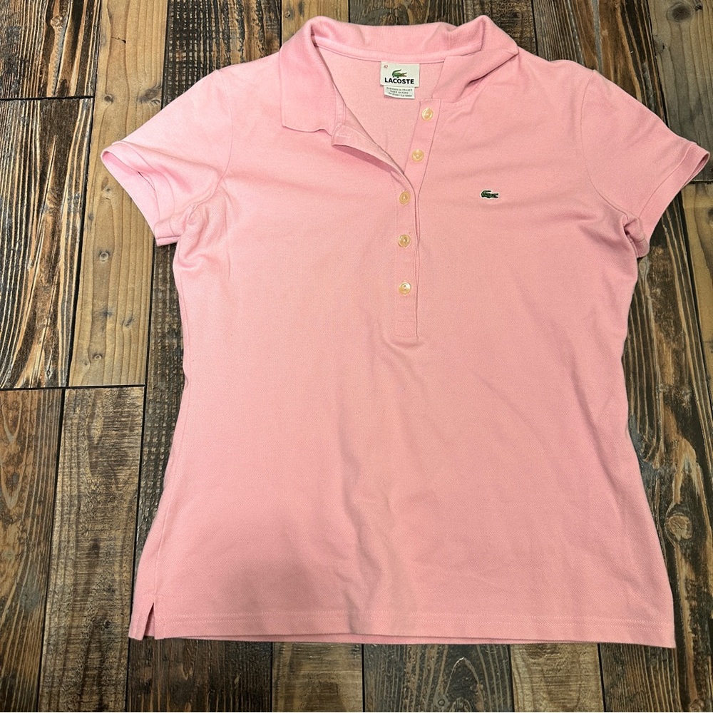 Pink Lacoste Polo Size 42 - Picture 2 of 4